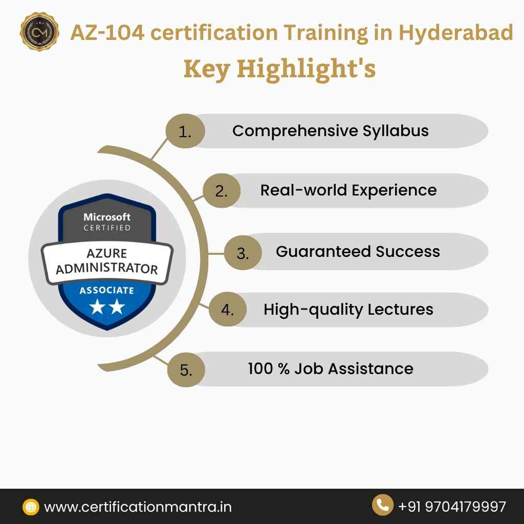 AZ 104 Certification Training in Hyderabad key highlights