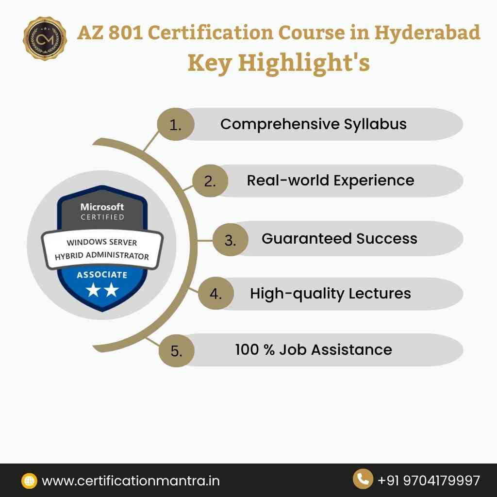 AZ 801 Certification Course in Hyderabad key highlights