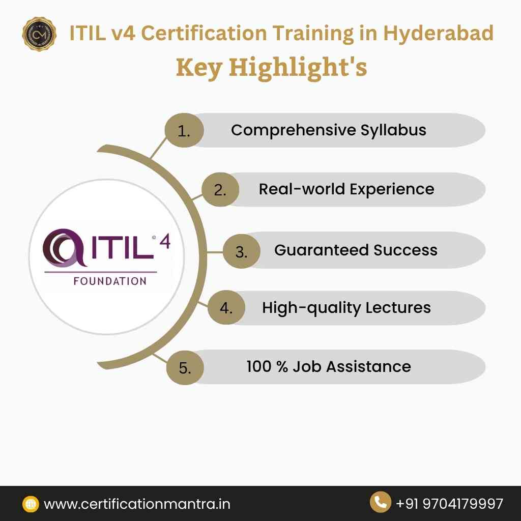 ITILFND V4 Certification Training in Hyderabad key highlights
