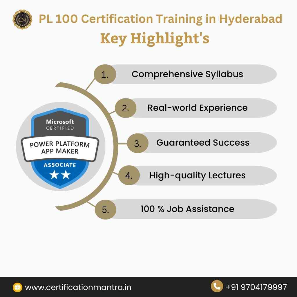 PL 100 Certification Training in Hyderabad key highlights