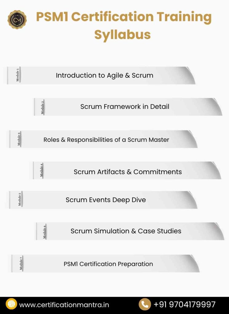 PSM1 certification Training in Hyderabad syllabus