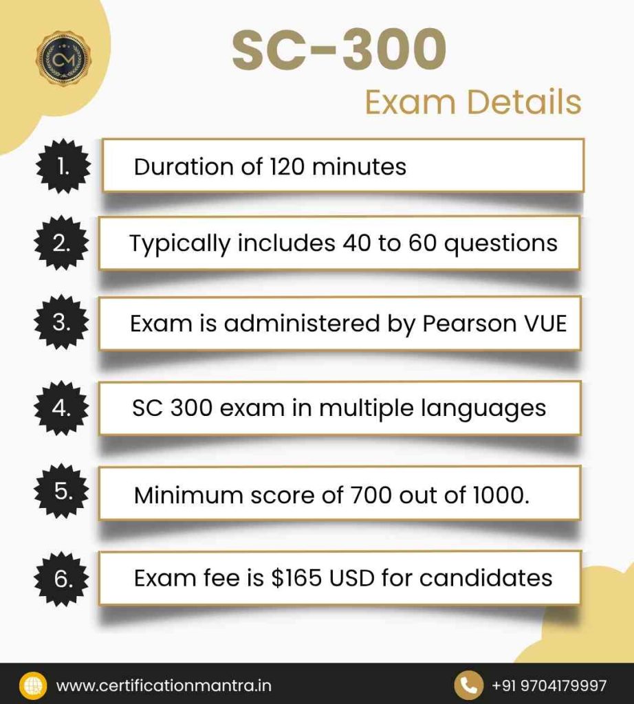 SC 300 certification training in hyderabad exam details