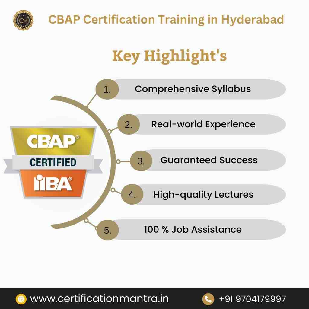 CBAP Certification Training in Hyderabad key highlights