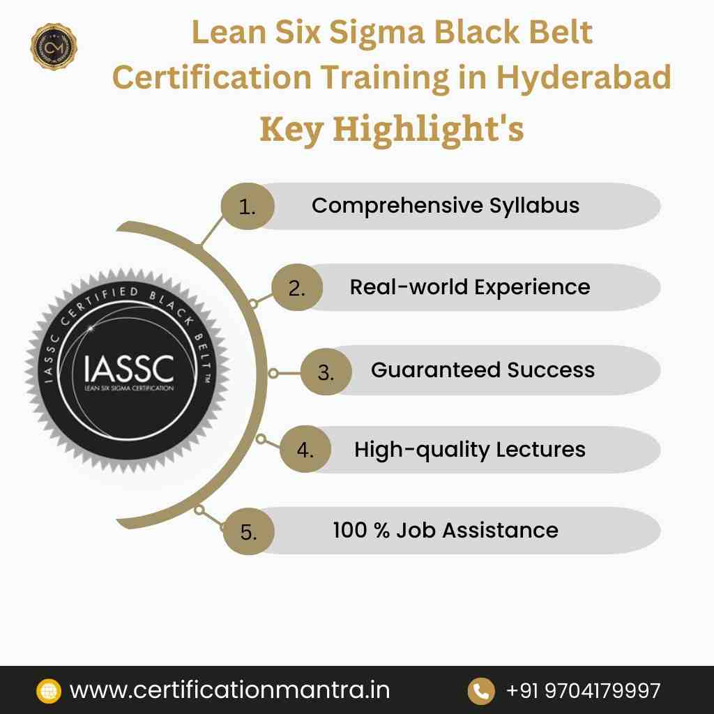 Lean Six Sigma Black Belt Certification Training in Hyderabad key highlights