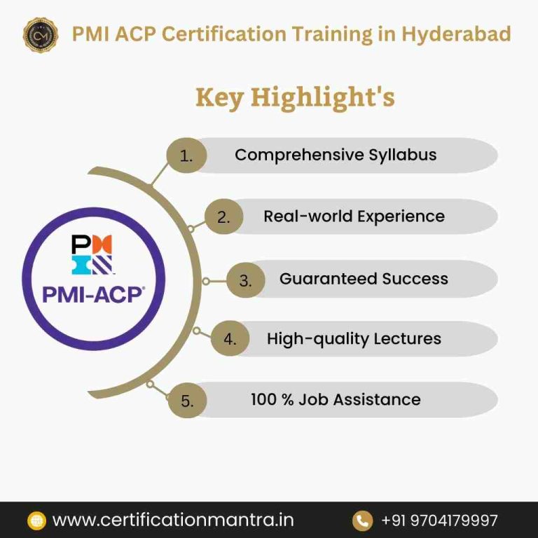 Best PMI ACP Certification Training in Hyderabad | 100% Pass