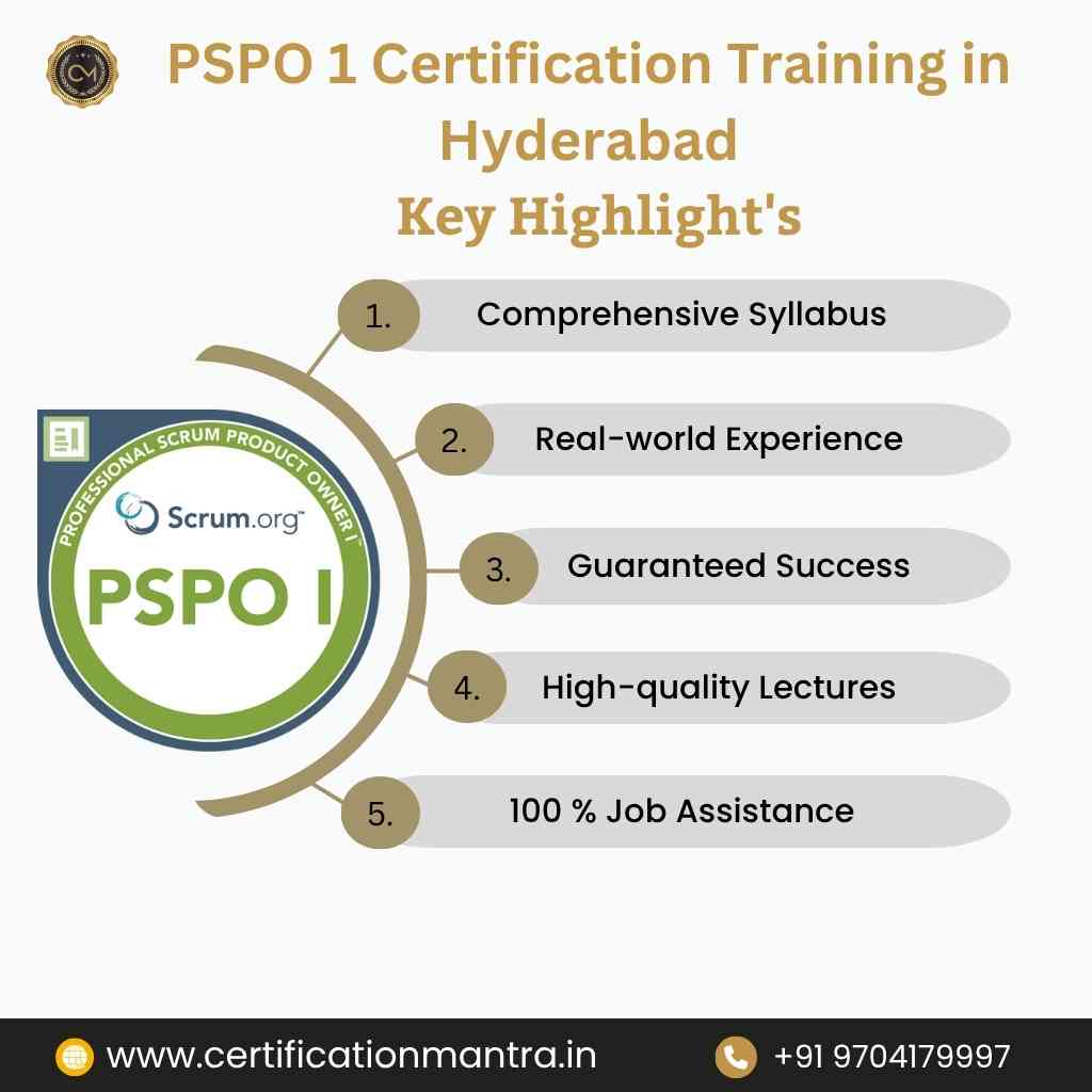 PSPO 1 Certification Training in Hyderabad key highlights