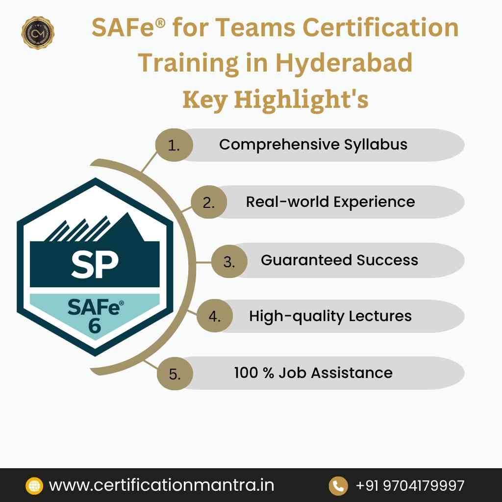 SAFe® for Teams Certification Training in Hyderabad key highlights
