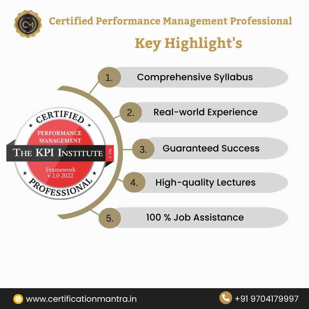CPMP Certification Training in Hyderabad​ Key Highlights