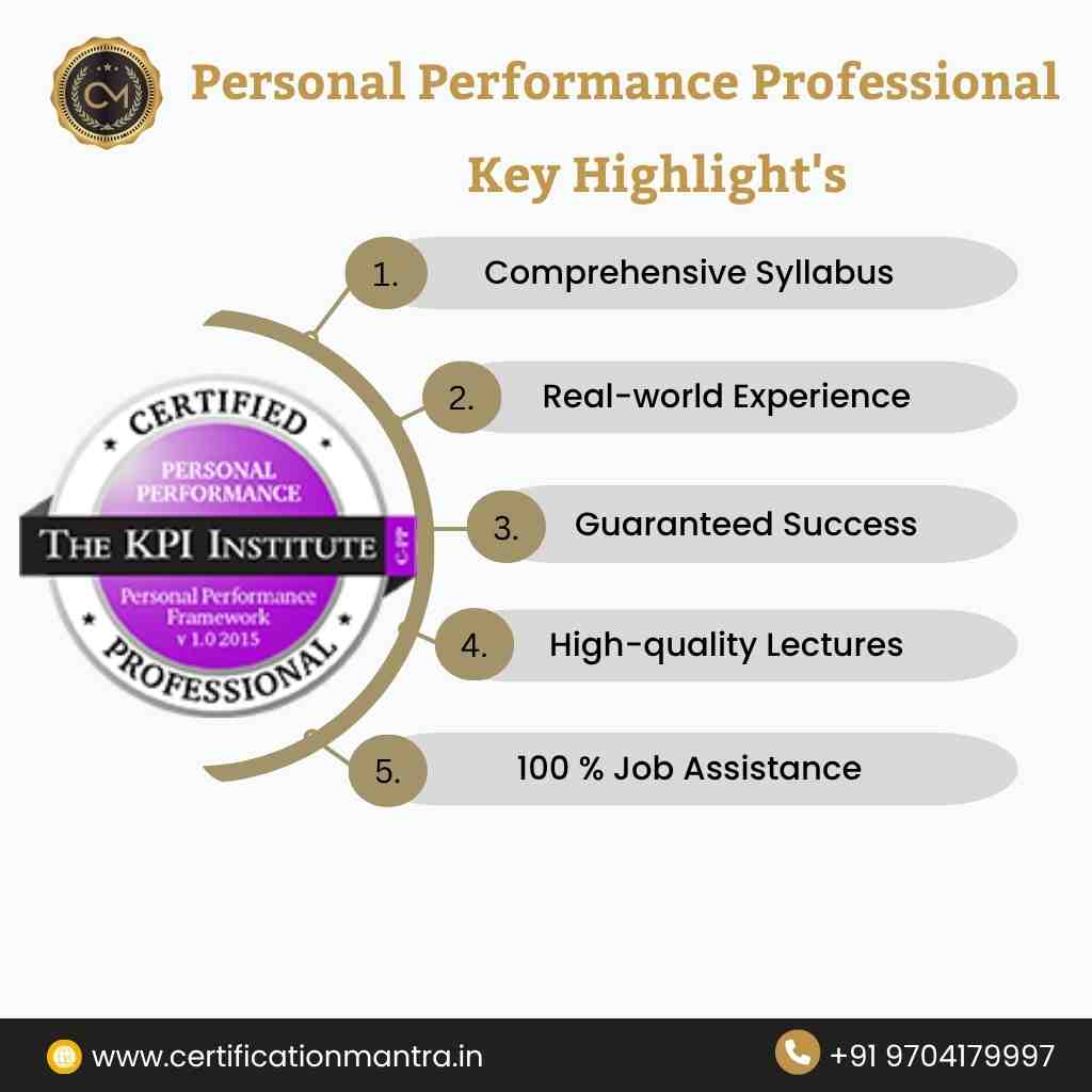 Personal Performance Professional Certification Training in Hyderabad KEY highlights