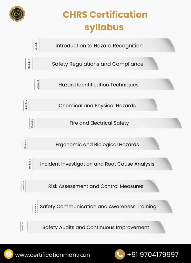 Certified Hazard Recognition Specialist (CHRS)Certification Training in Hyderabad