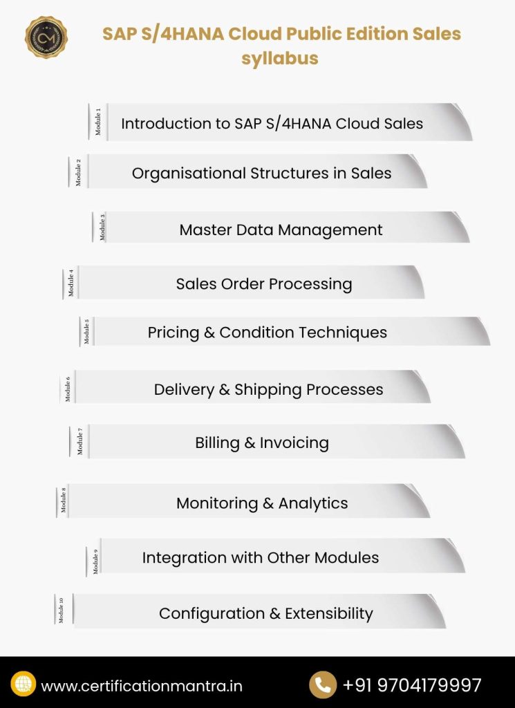 SAP S/4HANA Cloud Public Edition Sales Certification Training in Hyderabad