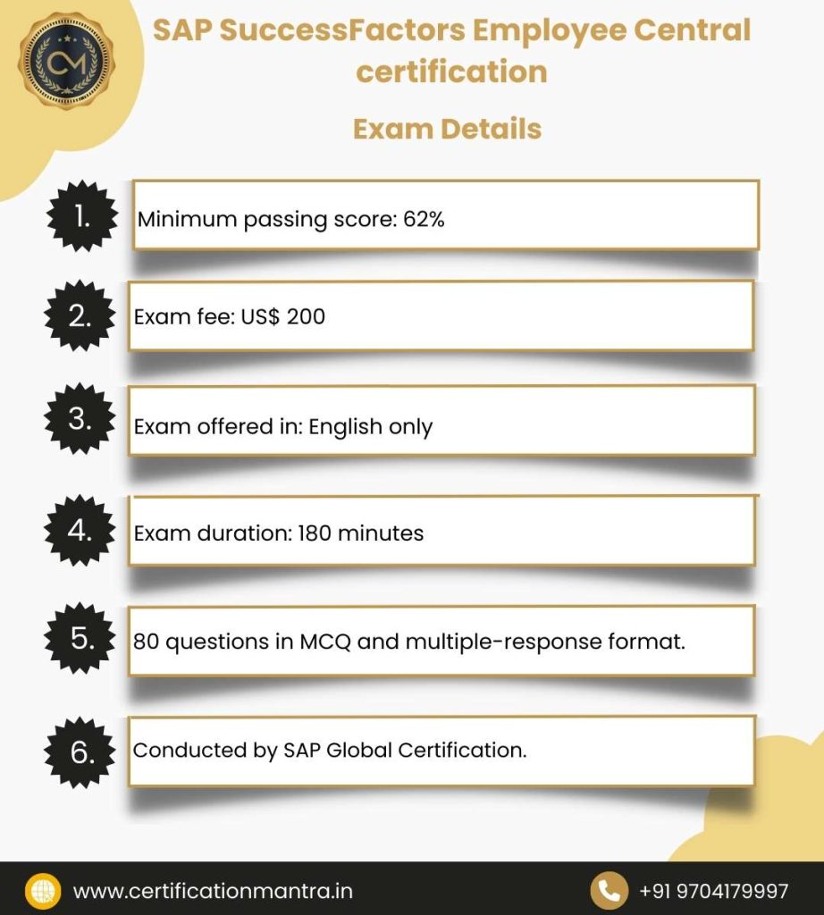 SAP SuccessFactors Employee Central Certification Training in Hyderabad