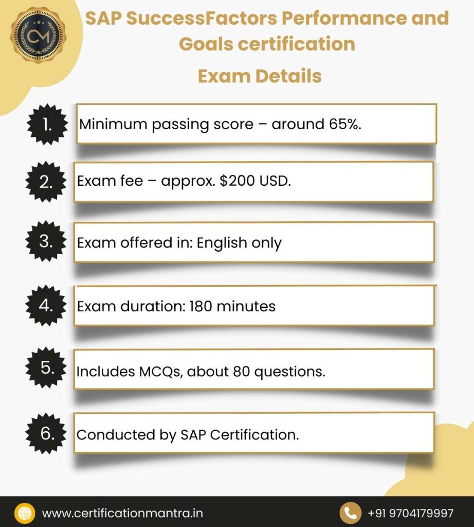 SAP SuccessFactors Performance and Goals Certification Training in Hyderabad