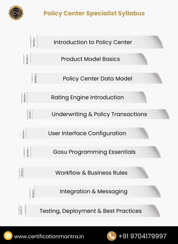 Policy Center Specialist Syllabus