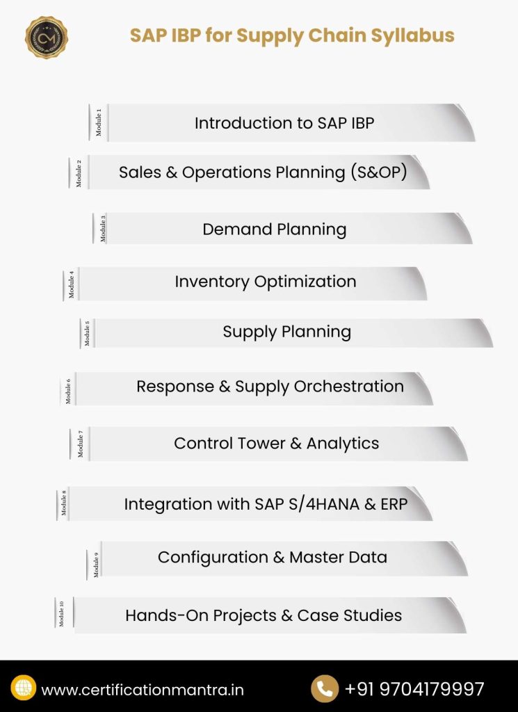 SAP IBP for Supply Chain Syllabus