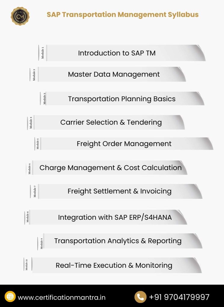 SAP Transportation Management Syllabus
