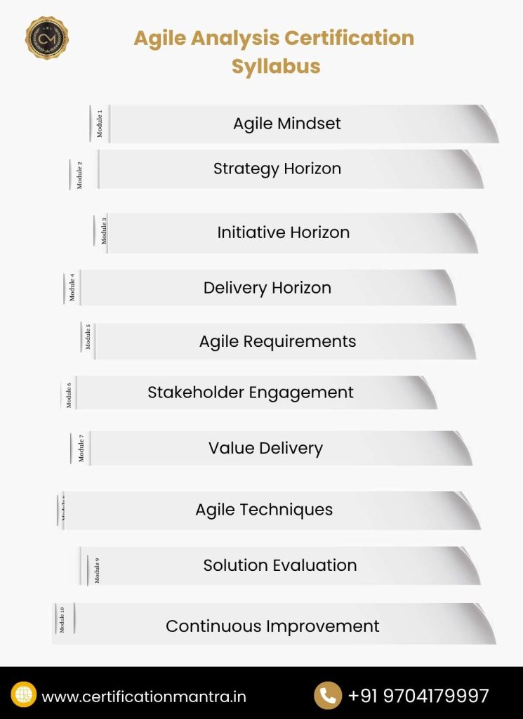 Agile Analysis Certification Training in Hyderabad Syllabus