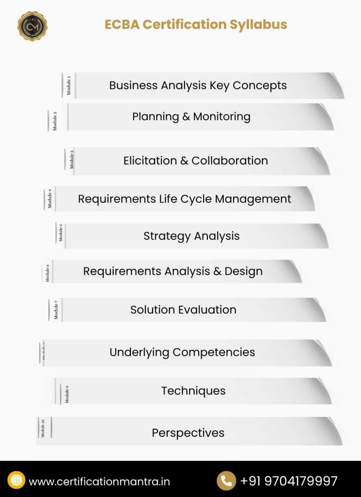 ECBA Certification Training in Hyderabad Syllabus